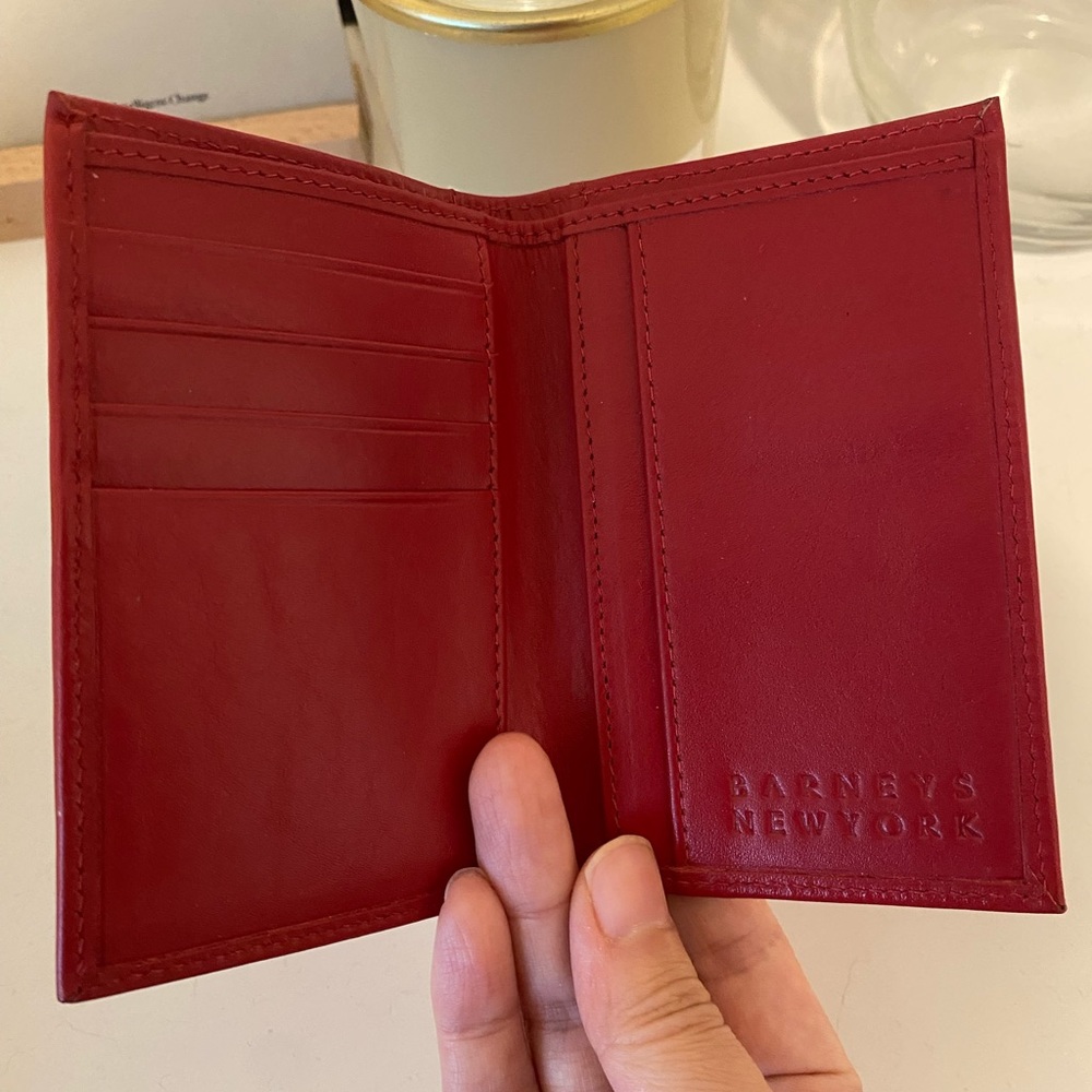Barneys New York leather card holder/wallet